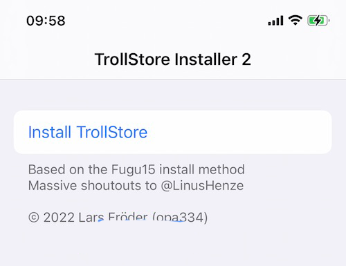 站长亲测免越狱TrollStore巨魔商店永久安装任何APP，支持iOS14.0~15.4.1